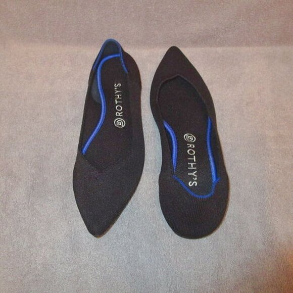 Rothy's The Point Ballet Flats Size 11 Comfort Slip On Cushioned Foam Neutral - Picture 1 of 11